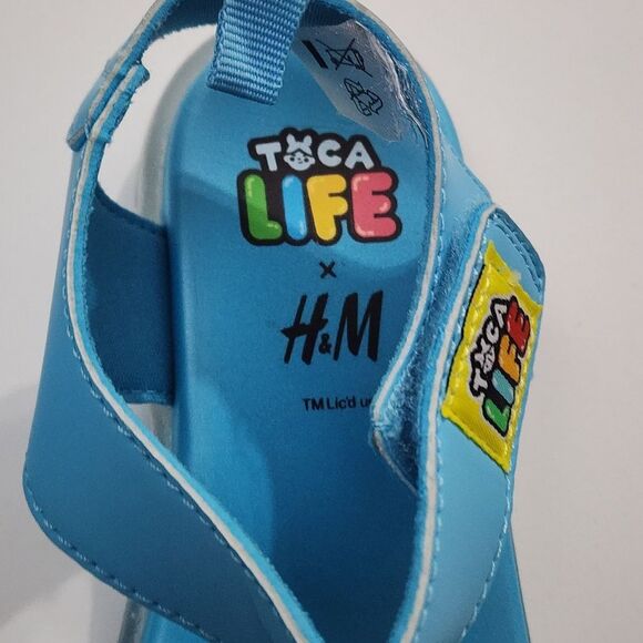 H&M Unisex Boys Girls Toca Life Blue Multicolor Light Up Sandals Size 11 - Picture 7 of 16